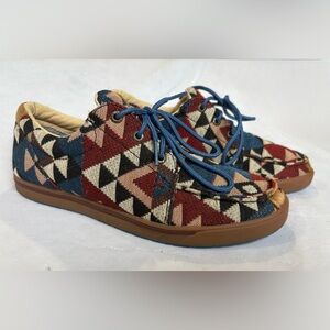 Hooey Twisted X men’s AZTEC southwest loper shoes size 9
